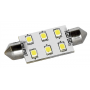 LAMPADA 6 LED SV8.5 MM.42 LUCE CALDA