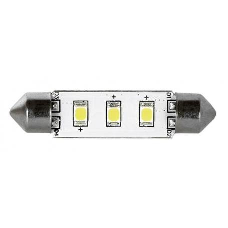 LAMPADA 3 LED SV8.5 MM.42 LUCE CALDA