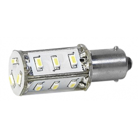 LAMPADA 12+3 LED BA9S LUCE CALDA