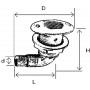 SFIATO OVALE 90° CROMATO