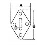 BASETTA INOX ROMBOIDALE MM 40X64