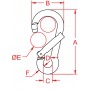 MOSCHETTONE AISI 316 MM.11 LATERALE