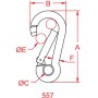 MOSCHETTONE AISI 316 MM.8 C/OCCHIO