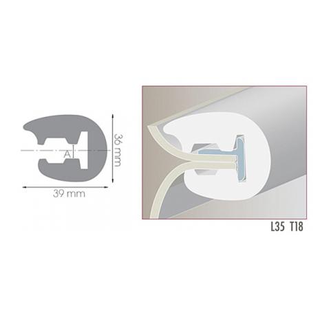 PROFILO PARABORDO L35 BIANCO
