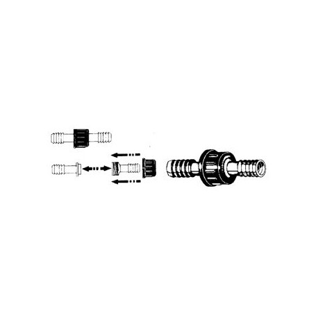 RACCORDO CILINDRICO NYLON MM 14