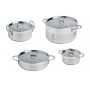 SET PENTOLE ACCIAIO INOX 7 PZ.